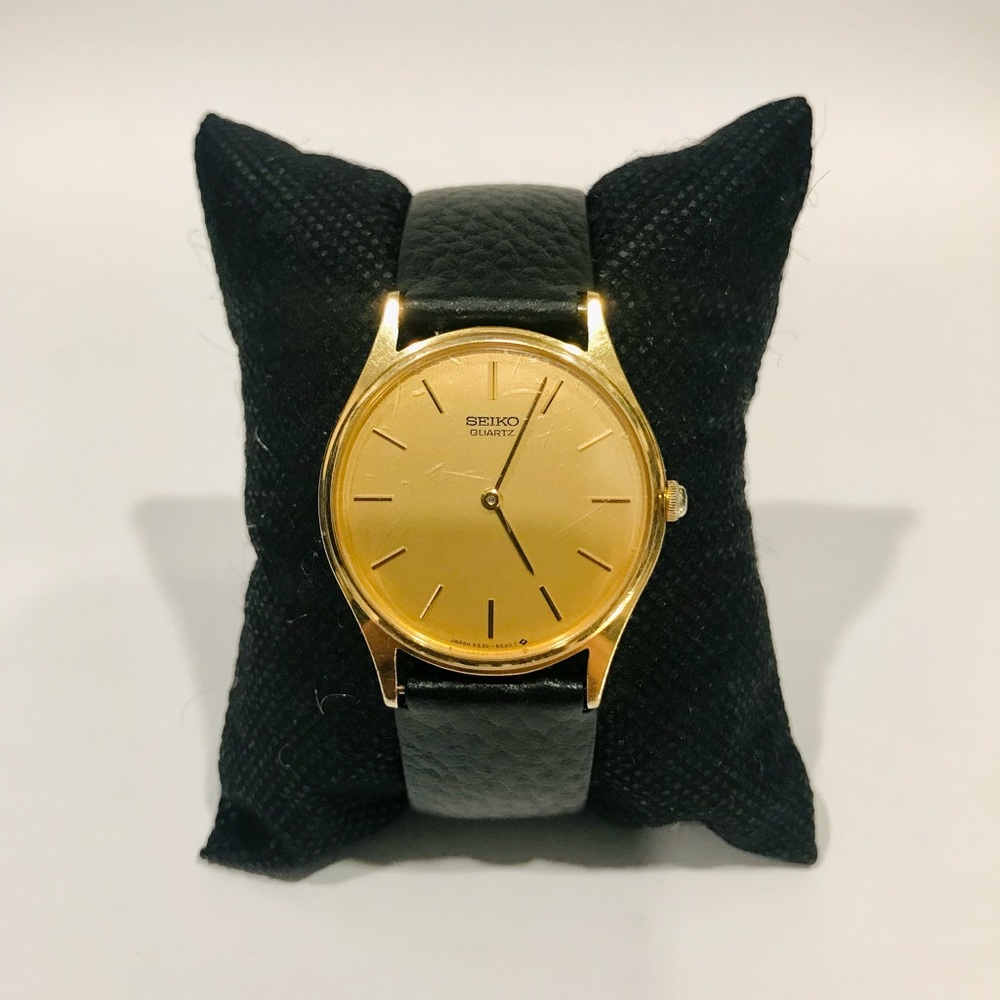 ❌SOLD❌ Gold Plated SEIKO 5 Jewels 6530-6010 Vintage Men’s Watch - New Battery
